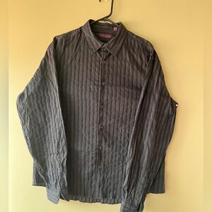 Ted Baker XL Size 5 Black and white stripe shirt